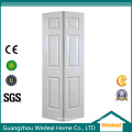 Bi-Folding Six Panel Interior Wooden Door Hollow Core White Primed for Project